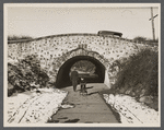 Underground pass at the Radburn, New Jersey, model housing community which alleviates the dangers of the highway.