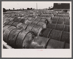 Barrels of tar, Greenbelt, Maryland.