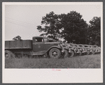 Resettlement trucks, Greenbelt, Maryland.