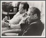 James Baldwin seated with brother, David