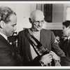 Arthur Miller in sash at Issyk-Kul Forum