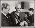 Arthur Miller in sash at Issyk-Kul Forum
