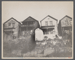 Back of  aseries of cheap and ruined wooden houses. Cincinnati, Ohio.