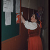 Chorus soprano Rae Calitri in costume for L'elisir d'amore at the Metropolitan Opera