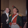 John Brownlee in costume for L'elisir d'amore at the Metropolitan Opera, with conductor Giuseppe Antonicelli
