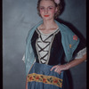 Chorus alto Yvonne Andlauer in costume for L'elisir d'amore at the Metropolitan Opera