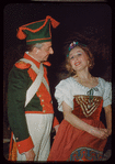Erich Birlenbach and dancer Julia Barashkova in costume for L'elisir d'amore at the Metropolitan Opera
