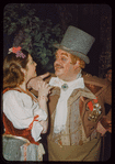 Paula Lenchner and Salvatore Taglioni in costume for L'elisir d'amore at the Metropolitan Opera