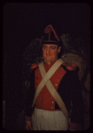 Unidentified performer in costume for L'elisir d'amore at the Metropolitan Opera