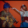 Trumpeter Abe Katz and dancer Sylvia Kemp during a Metropolitan Opera tour of L'elisir d'amore