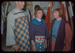 Chorus members in costume for L'amore dei tre re at the Metropolitan Opera
