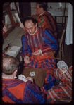 Chorus members in costume for Faust at the Metropolitan Opera
