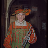 Trumpeter Vincenzo Di Landro in costume for Faust at the Metropolitan Opera