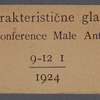 Belgrade, 9-12 I, 1924