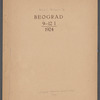 Belgrade, 9-12 I, 1924