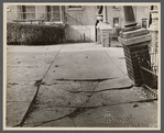 Cracked concrete platform. Hamilton County, [Cincinnati,] Ohio.