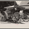 Old horseless carriage at gasoline station near Lost River, New Hampshire.