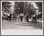 Start of the three-legged race. Fair at Albany, Vermont.