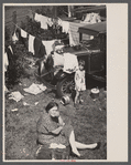 Farm families come prepared to live at the fair when it reaches town. Morrisville, Vermont.