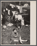 Farm families come prepared to live at the fair when it reaches town. Morrisville, Vermont.