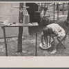 Camping scenes at auto trailer camp at Dennis Port, Massachusetts.