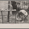 Camping scenes at auto trailer camp at Dennis Port, Massachusetts.