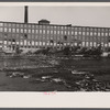 Section of Amoskeag looking east from west bank of river, just north of Granite Street Bridge, Manchester, New Hampshire.
