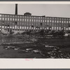 Section of Amoskeag looking east from west bank of river, just north of Granite Street Bridge, Manchester, New Hampshire.