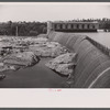 Amoskeag dam with hydroelectric plant in the distance, New Hampshire.