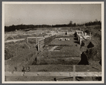 Cellar foundation of the first unit of houses at the Berwyn project, Maryland.