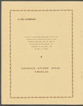 Negro Actor's Guild of America testimonial dinner pamphlet