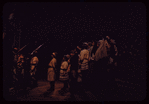 Chorus members in costume for Khovanshchina at the Metropolitan Opera