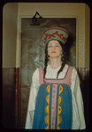 Chorus alto Catherine Fitzgerald in costume for Khovanshchina at the Metropolitan Opera