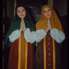 Dancers Muriel Ives and Gudrun Lober in costume for Khovanshchina at the Metropolitan Opera