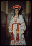 Chorus soprano Helen Maxouris Frazier in costume for Khovanshchina at the Metropolitan Opera