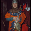 Trumpeter Abe Katz in costume for Lohengrin at the Metropolitan Opera