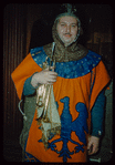 Trumpeter Leonard Henkle in costume for Lohengrin at the Metropolitan Opera