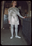 Unidentified performer in costume for Lohengrin at the Metropolitan Opera