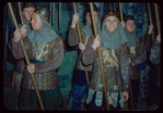 Supernumeraries during a Metropolitan Opera tour of Lohengrin