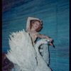 Dancer Julia Barashkova with swan prop during a Metropolitan Opera tour of Lohengrin