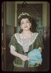 Chorus soprano Frederica Fondo in costume for Lucia di Lammermoor at the Metropolitan Opera
