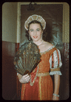 Chorus soprano Matilda Zilz-Krebs in costume for Lucia di Lammermoor at the Metropolitan Opera