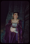 Unidentified performer in costume for Lucia di Lammermoor at the Metropolitan Opera