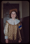 Unidentified performer in costume for Lucia di Lammermoor at the Metropolitan Opera