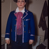 Unidentified performer in costume for Lucia di Lammermoor at the Metropolitan Opera