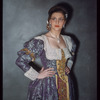 Unidentified performer in costume for Lucia di Lammermoor at the Metropolitan Opera