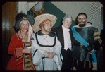 Mildred Miller, Gerhard Pechner, unidentified man, and Leonard Warren during a Metropolitan Opera tour of La forza del destino