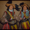 Percussionists Richard Horowitz and Abraham Marcus during a Metropolitan Opera tour of La forza del destino