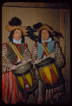 Percussionists Richard Horowitz and Abraham Marcus during a Metropolitan Opera tour of La forza del destino