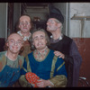 Osie Hawkins, Lorenzo Alvary, John Baker, and George Cehanovsky in costume for Gianni Schicchi at the Metropolitan Opera